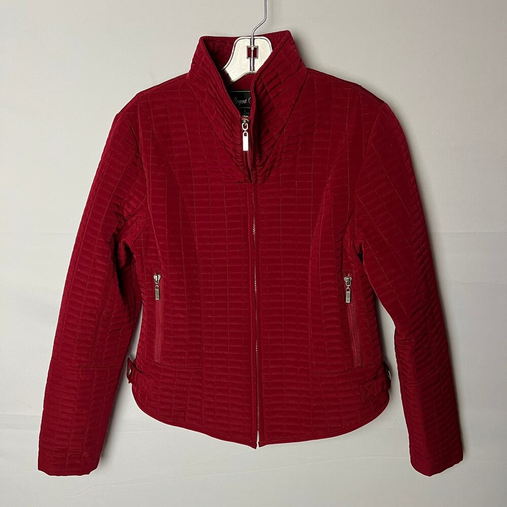 Cottagecore CherryGirl Red Quilted Classiccore Full-Zip Cabincore Jacket Women S